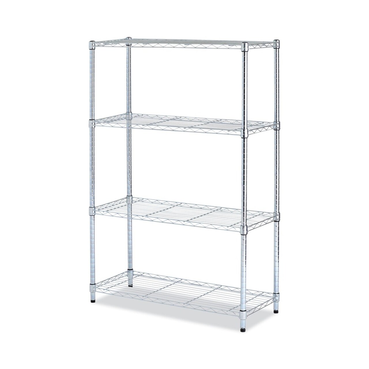 Alera 36 in. x 14 in. x 54 in. 4-Shelf Residential Wire Shelving - Silver